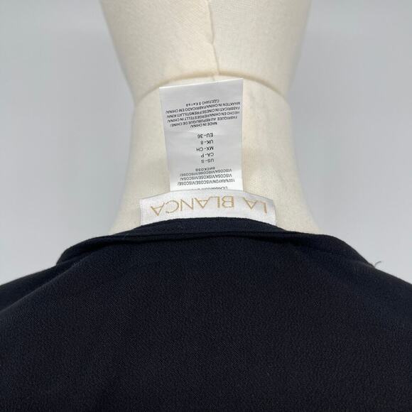 La Blanca Beachcomber Coverup V-Neck Tunic Black Size Small NEW - Picture 8 of 8